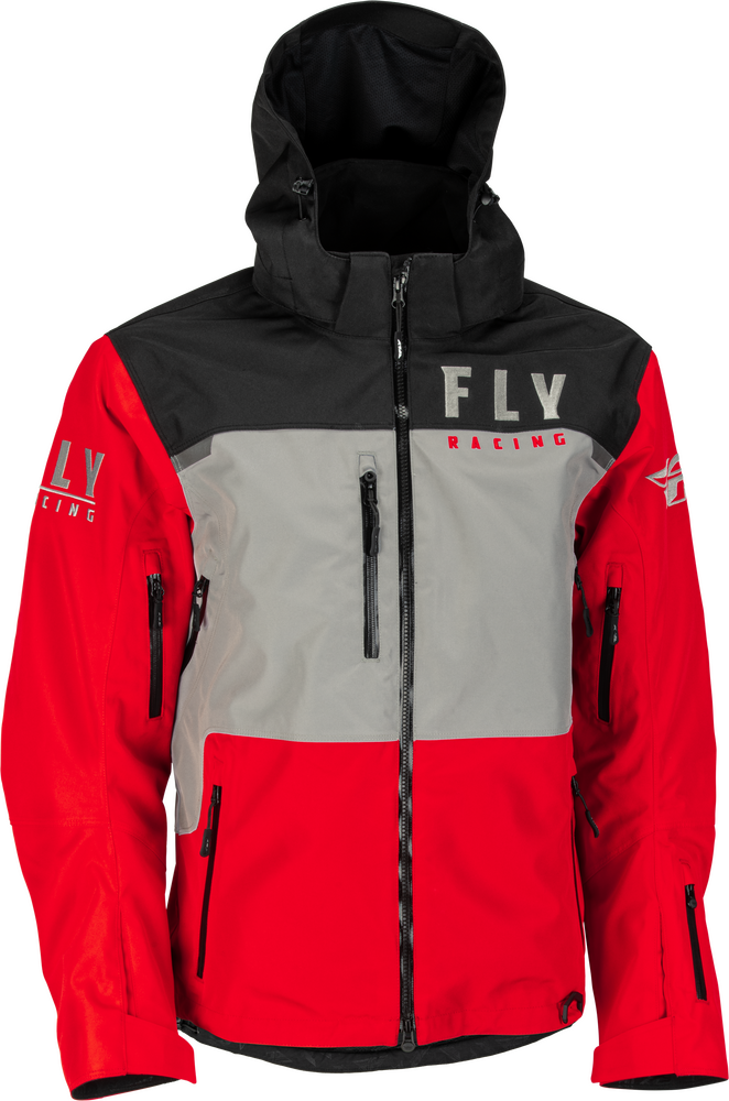 FLY Racing SNOW CARBON JACKET RED/BLACK/GREY Mサイズ
